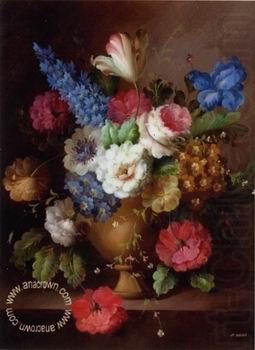 Floral, beautiful classical still life of flowers.072, unknow artist